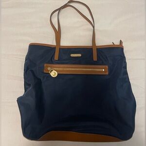 Michael Kors Navy and Tan Tote
